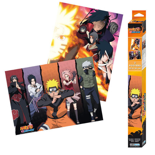 Naruto. Set 2 Posters 52x38 "Naruto Shippuden Group"