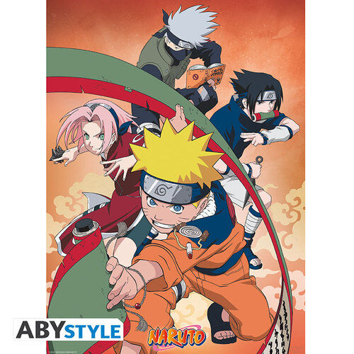 Naruto. Set 2 Posters 52x38 "Naruto Equipo 7"